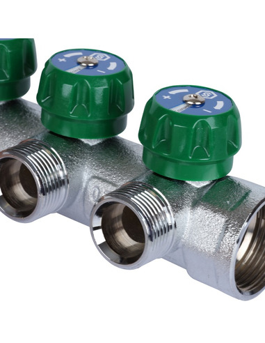 Коллектор регулирующий STOUT 3/4", 4 вых. 3/4" ЕК