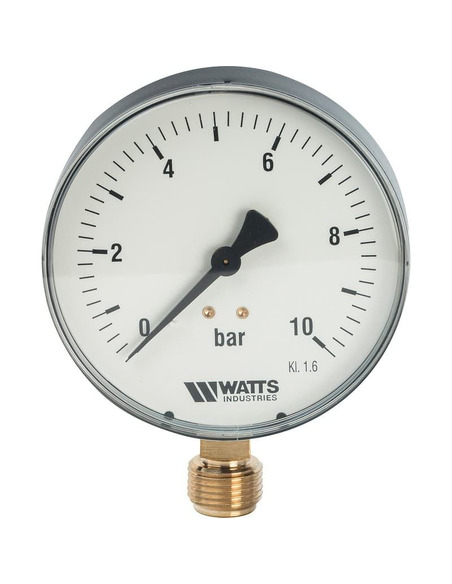 Манометр Watts F+R250 MRS 100 мм, 1/2", 0-10 бар, радиальный