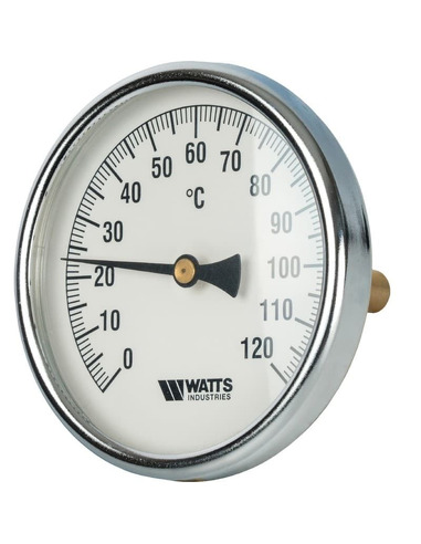 Термометр биметаллический Watts F+R801 OR 100 мм, 0-120ºС погружной, гильза 50 мм
