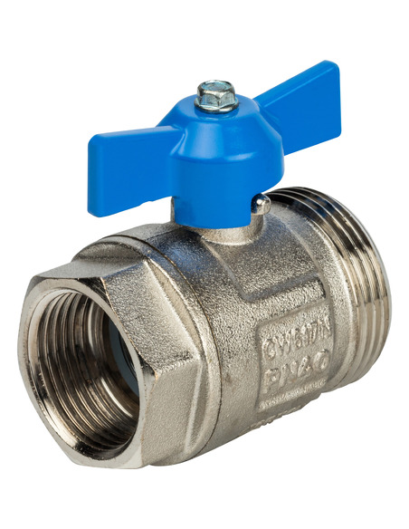 Комплект прямых шаровых кранов STOUT с термометрами 1”