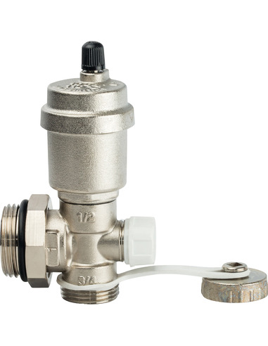 Регулируемый концевой фитинг STOUT 1" с вентилем и автоматическим воздухоотводчиком