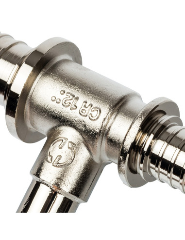 Трубка для подключения радиатора Т-образная STOUT 20/15/25 для труб из сшитого полиэтилена