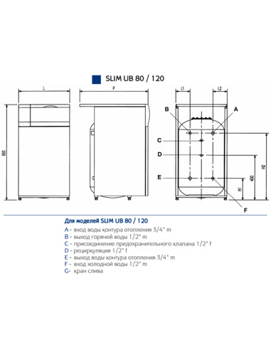 Бойлер Baxi SLIM UB 120