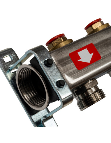 Коллектор STOUT из нержавеющей стали без расходомеров 7 вых.