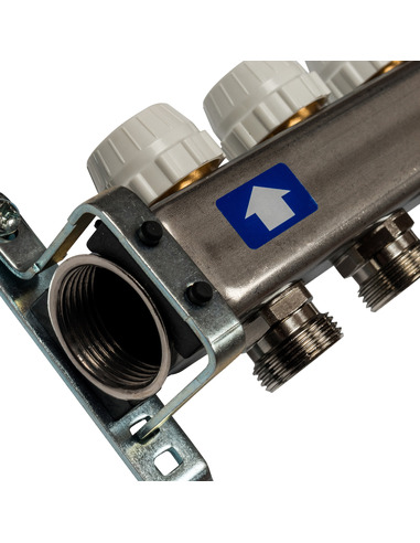 Коллектор STOUT из нержавеющей стали без расходомеров 7 вых.