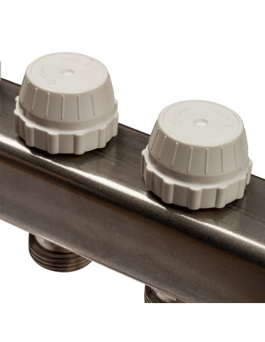 Коллектор STOUT из нержавеющей стали без расходомеров 7 вых.