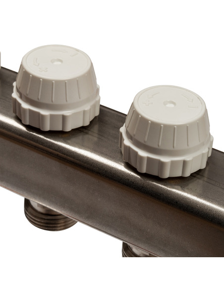 Коллектор STOUT из нержавеющей стали без расходомеров 7 вых.