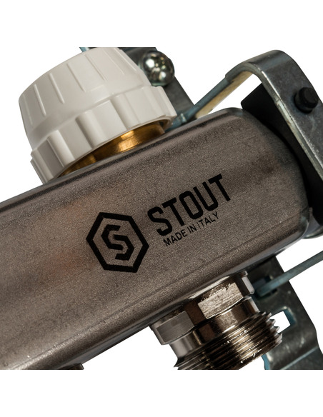 Коллектор STOUT из нержавеющей стали без расходомеров 7 вых.