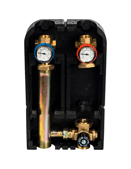 Насосная группа STOUT с термостатическим смесителем 1" без насоса