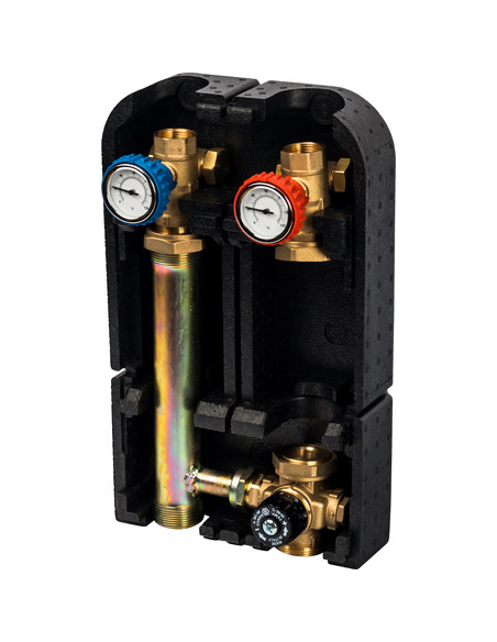 Насосная группа STOUT с термостатическим смесителем 1" без насоса