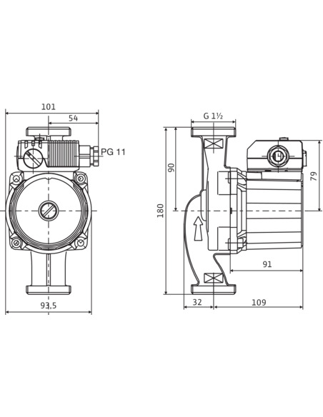 Насос циркуляционный Wilo Star-RS 25/7 с гайками