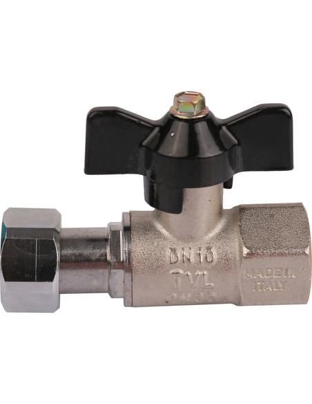 Кран шаровой STOUT 1/2"х1/2" ВР-накидная гайка (бабочка)