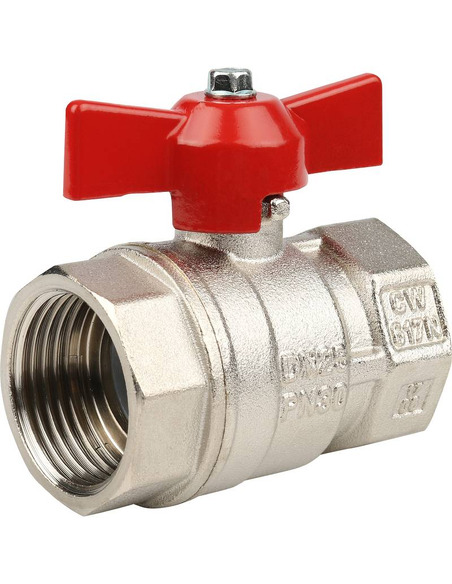 Кран шаровой STOUT стандартнопроходной 1" ВР-ВР (бабочка)