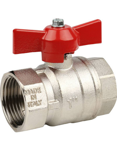 Кран шаровой STOUT стандартнопроходной 1" ВР-ВР (бабочка)