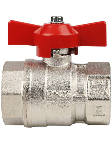 Кран шаровой STOUT стандартнопроходной 1" ВР-ВР (бабочка)