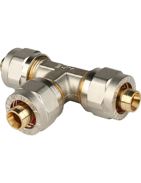 Тройник STOUT 16x16x16 для металлопластиковых труб обжим