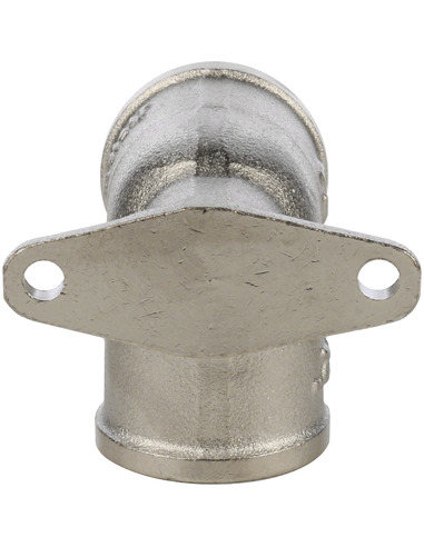 Угольник с креплением никелированный STOUT 1/2" ВР