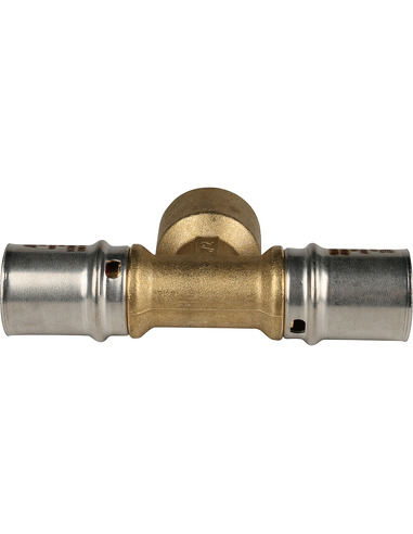 Тройник переходной STOUT 20x1/2"х20 ВР для металлопластиковых труб пресс