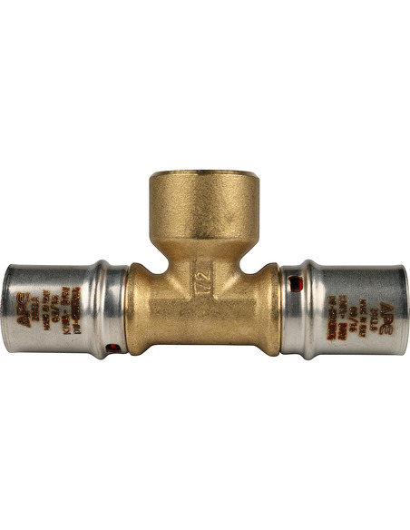 Тройник переходной STOUT 20x1/2"х20 ВР для металлопластиковых труб пресс