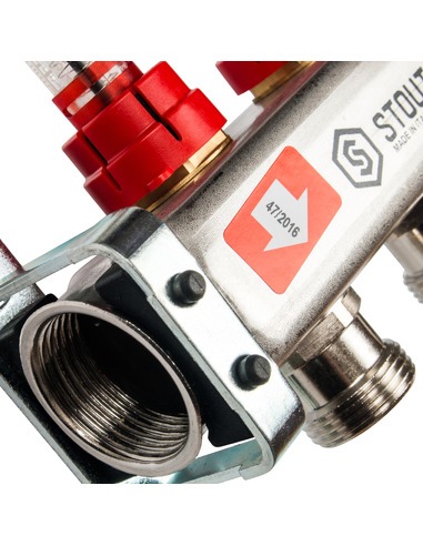 Коллектор STOUT из нержавеющей стали с расходомерами 2 вых.