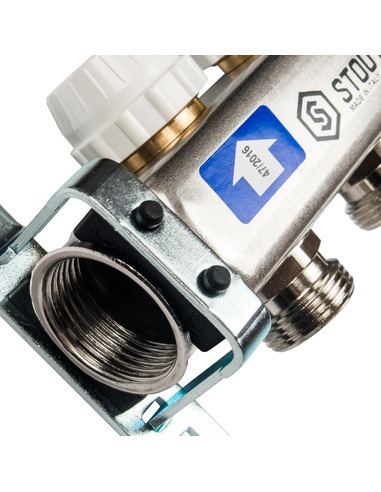 Коллектор STOUT из нержавеющей стали с расходомерами 2 вых.