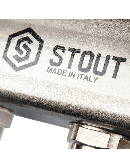Коллектор STOUT из нержавеющей стали с расходомерами 2 вых.