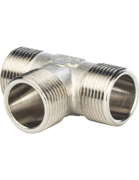 Тройник никелированный STOUT 1" НР