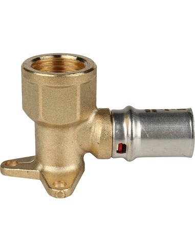 Угольник с креплением STOUT 16x1/2" ВР для металлопластиковых труб пресс