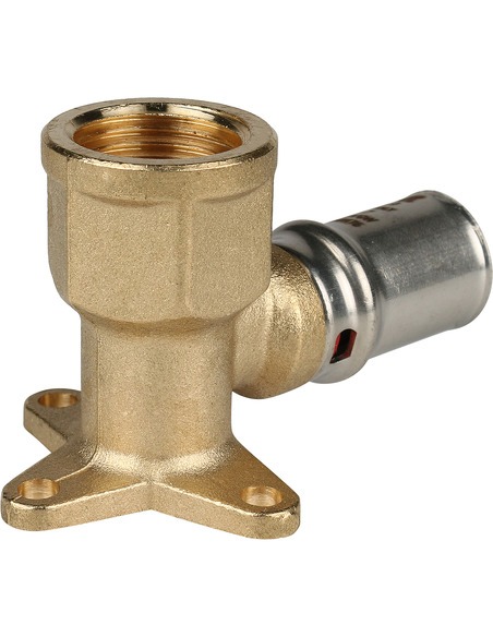 Угольник с креплением STOUT 16x1/2" ВР для металлопластиковых труб пресс