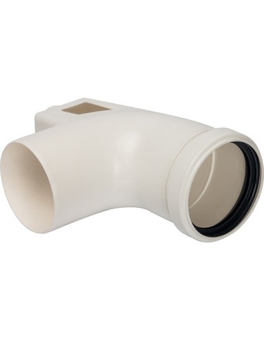 Отвод STOUT Ø80 - 90° п/м с кронштейном конденсац.