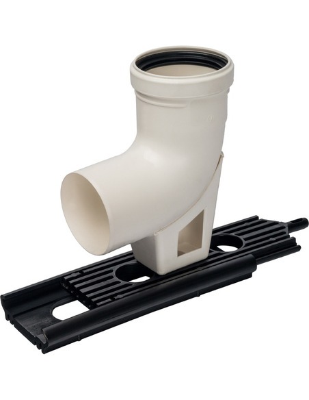 Отвод STOUT Ø80 - 90° п/м с кронштейном конденсац.