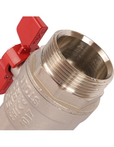 Кран шаровой STOUT полнопроходной 1 1/4" со сгоном (EPDM) (бабочка)