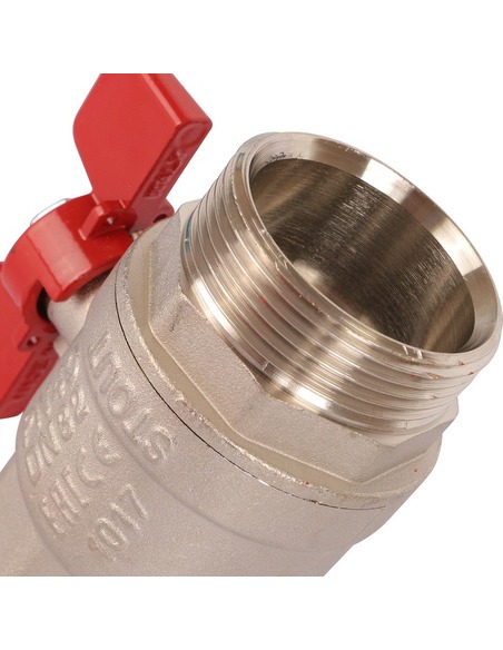 Кран шаровой STOUT полнопроходной 1 1/4" со сгоном (EPDM) (бабочка)