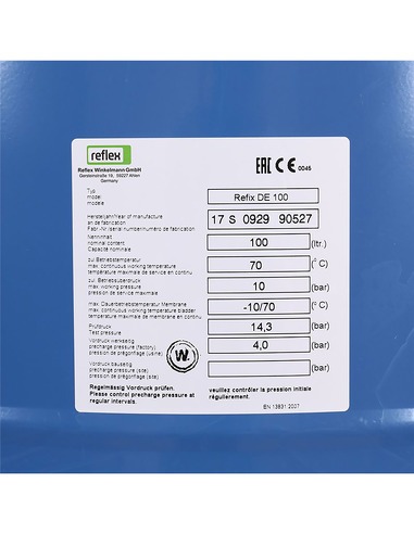 Расширительный бак Reflex Refix DE 100, 10 бар