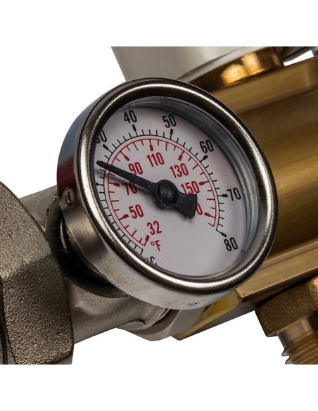 Коллектор STOUT из латуни в сборе с расходомерами 5 вых.