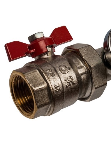 Коллектор STOUT из латуни в сборе с расходомерами 5 вых.