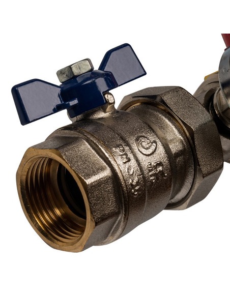 Коллектор STOUT из латуни в сборе с расходомерами 5 вых.