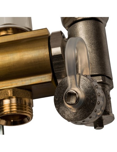 Коллектор STOUT из латуни в сборе с расходомерами 5 вых.