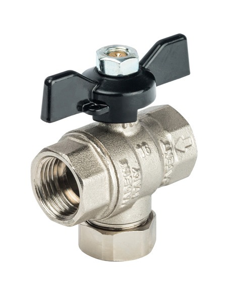 Кран шаровой STOUT 1/2" ВР-ВР с фильтром (бабочка)