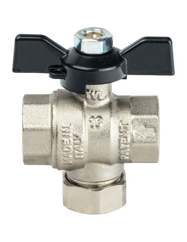 Кран шаровой STOUT 1/2" ВР-ВР с фильтром (бабочка)