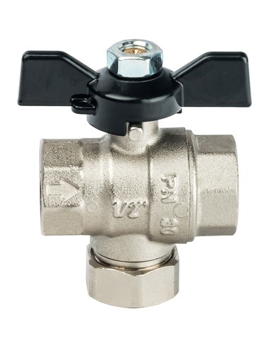 Кран шаровой STOUT 1/2" ВР-ВР с фильтром (бабочка)