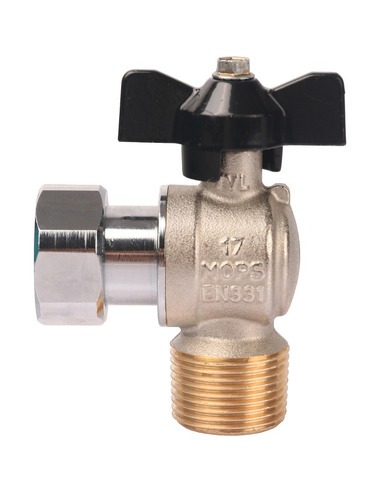 Кран шаровой угловой STOUT 3/4"х3/4" НР-накидная гайка (бабочка)