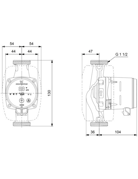Насос циркуляционный Grundfos ALPHA3 25-40 130