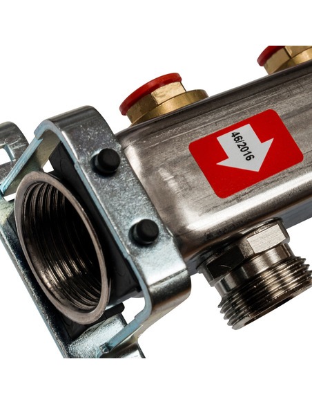 Коллектор STOUT из нержавеющей стали без расходомеров 5 вых.