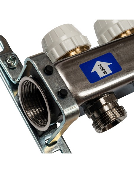 Коллектор STOUT из нержавеющей стали без расходомеров 5 вых.