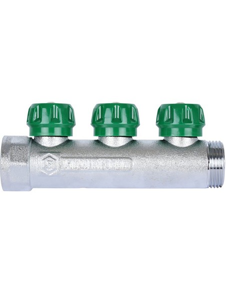 Коллектор регулирующий STOUT 1", 3 вых. 1/2"