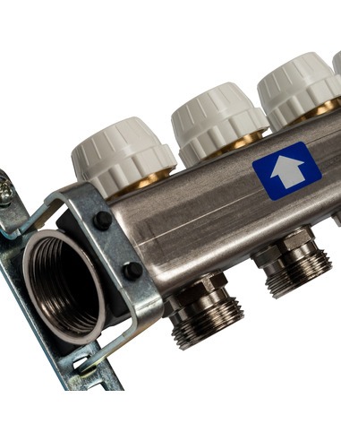 Коллектор STOUT из нержавеющей стали с расходомерами 13 вых.