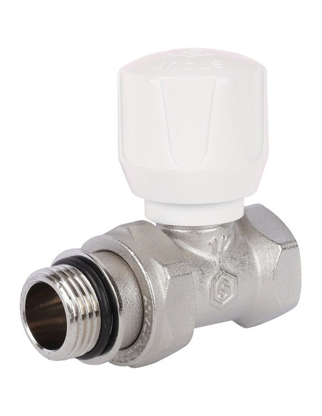 Клапан ручной терморегулирующий STOUT 1/2" прямой с дополнительным уплотнением