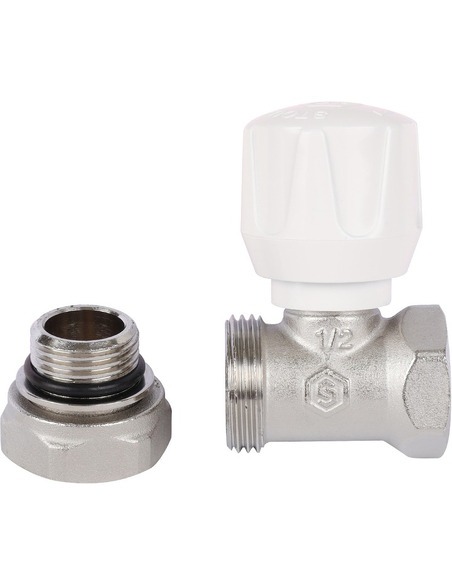 Клапан ручной терморегулирующий STOUT 1/2" прямой с дополнительным уплотнением