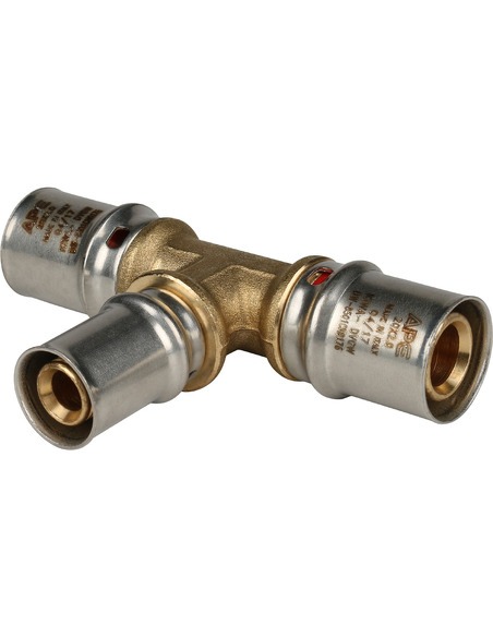 Тройник переходной STOUT 20x16x20 для металлопластиковых труб пресс